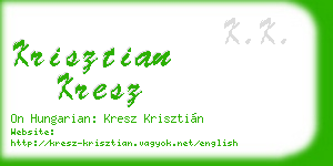 krisztian kresz business card