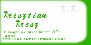 krisztian kresz business card